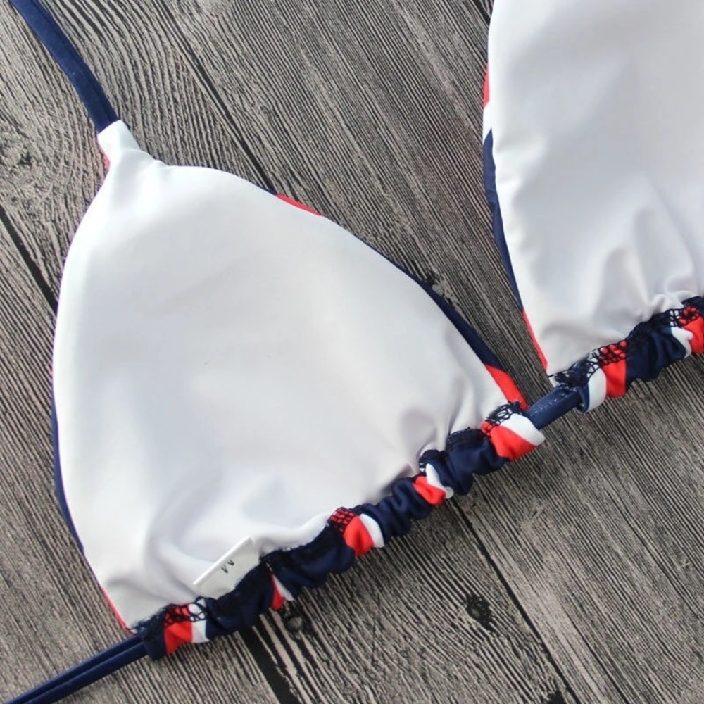Navy Strip Bikini - Picture 6 of 7